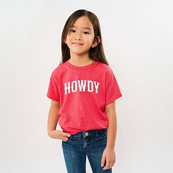 Howdy Arched Puff - Youth Short Sleeve Graphic T-Shirt