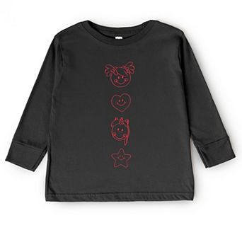 Mini Smiley Love Starts Small - Toddler Long Sleeve Graphic Tee