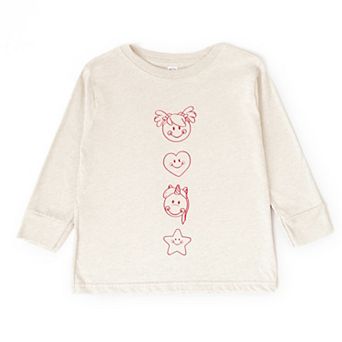 Mini Smiley Love Starts Small - Toddler Long Sleeve Graphic Tee