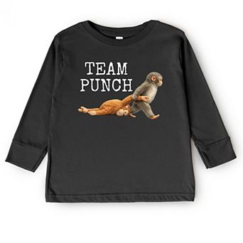 Team Punch Typewriter White - Toddler Long Sleeve Graphic Tee