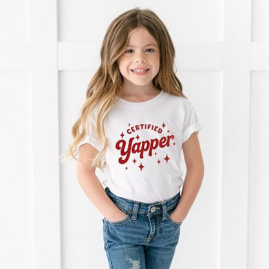 Certified Yapper Stars Distressed - Youth Short Sleeve Graphic T-Shirt