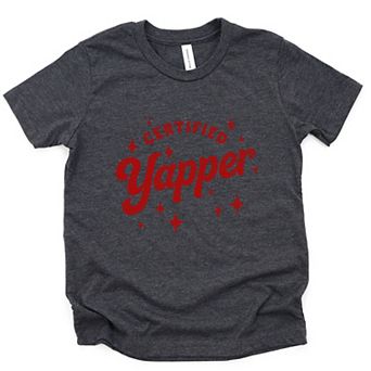 Certified Yapper Stars Distressed - Youth Short Sleeve Graphic T-Shirt