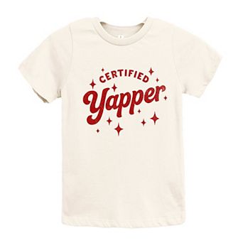 Certified Yapper Stars Distressed - Youth Short Sleeve Graphic T-Shirt