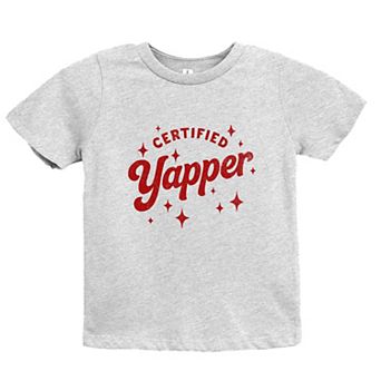 Certified Yapper Stars Distressed - Youth Short Sleeve Graphic T-Shirt
