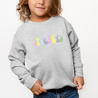 Colorful Bunnies Row - Toddler Graphic Sweatshirt