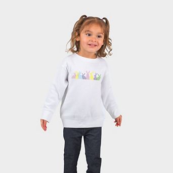 Colorful Bunnies Row - Toddler Graphic Sweatshirt