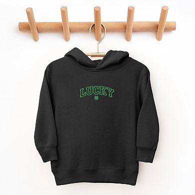 Embroidered Lucky Varsity Clover - Toddler Hoodie