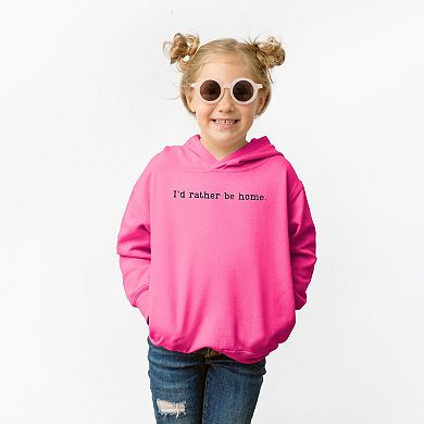 I'd Rather Be Home Typewriter - Toddler Hoodie