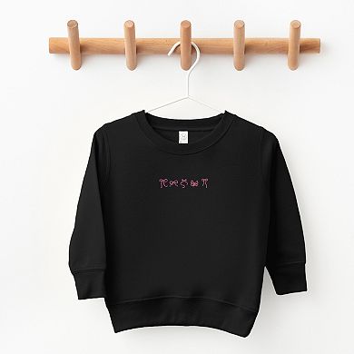 Embroidered Five Bows - Toddler Graphic Sweatshirt