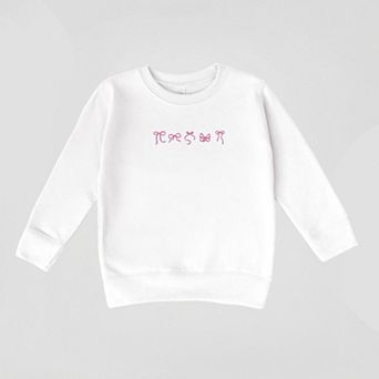 Embroidered Five Bows - Toddler Graphic Sweatshirt