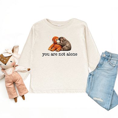 You Are Not Alone Punch the Monkey - Toddler Long Sleeve Graphic Tee