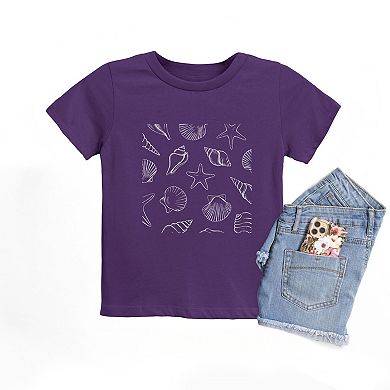 Seashells Square - Youth Short Sleeve Graphic T-Shirt