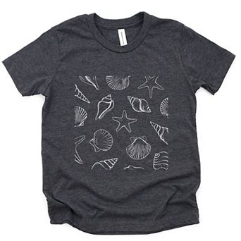 Seashells Square - Youth Short Sleeve Graphic T-Shirt