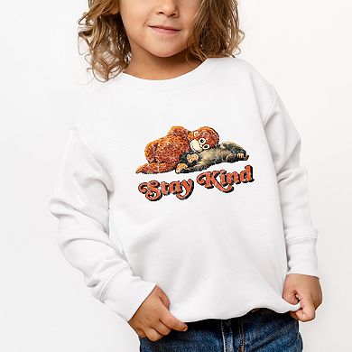 Stay Kind Punch the Monkey - Toddler Graphic Sweatshirt