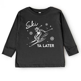 Ski Ya Later Snowflake - Toddler Long Sleeve Graphic Tee