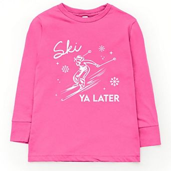 Ski Ya Later Snowflake - Toddler Long Sleeve Graphic Tee