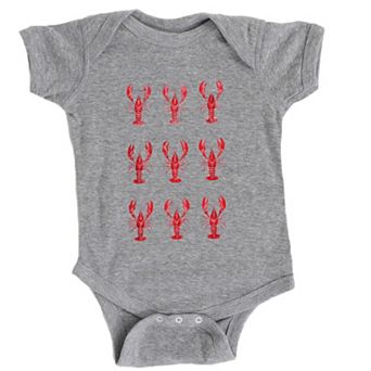 Nine Lobsters Watercolor - Baby Short Sleeve Graphic Bodysuit