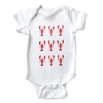 Nine Lobsters Watercolor - Baby Short Sleeve Graphic Bodysuit