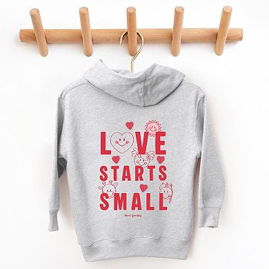 Mini Smiley Love Starts Small - Toddler Hoodie