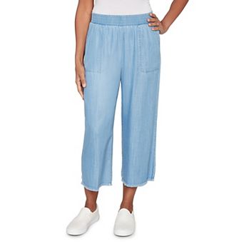 Women's Alfred Dunner Wide Leg Patch Pocket Ankle Pants