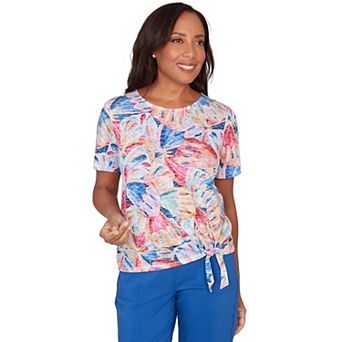 Women's Alfred Dunner Butterfly Wing Tie-Front Graphic Tee