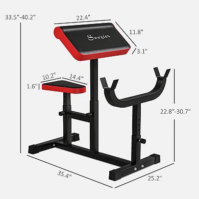 Soozier Preacher Curl Bench, Adjustable Preacher Bench for Home Gym