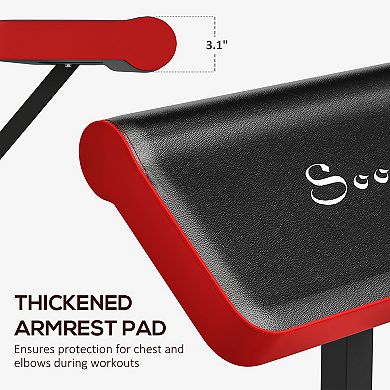 Soozier Preacher Curl Bench, Adjustable Preacher Bench for Home Gym