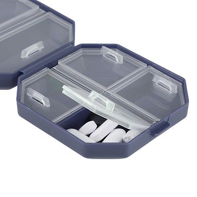 Dustproof 6 Grids Double Layer Pill Case for Travel 1 Pc