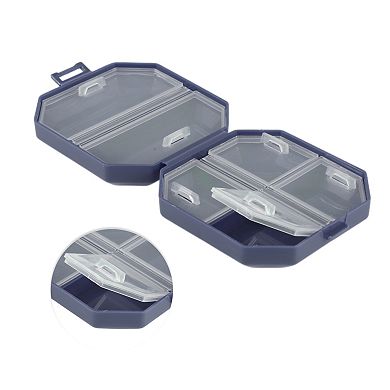 Dustproof 6 Grids Double Layer Pill Case for Travel 1 Pc