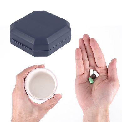 Dustproof 6 Grids Double Layer Pill Case for Travel 1 Pc