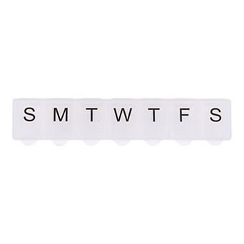 Lightweight 7 Compartment Single Row Pill Case for Travel 1 pc