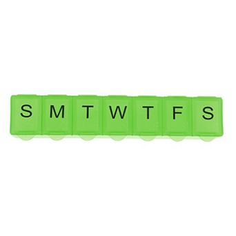 Lightweight 7 Compartment Single Row Pill Case for Travel 1 pc