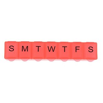 Lightweight 7 Compartment Single Row Pill Case for Travel 1 pc