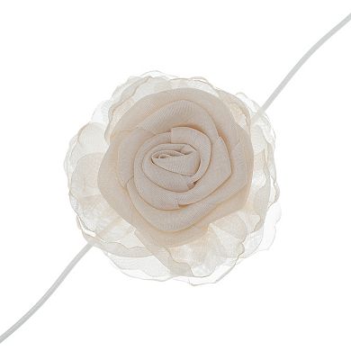 Rose Flower Bandages Choker Necklace 1Pc