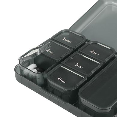 Detachable 7 Grids Single Layer Pill Case for Travel 1 Pc