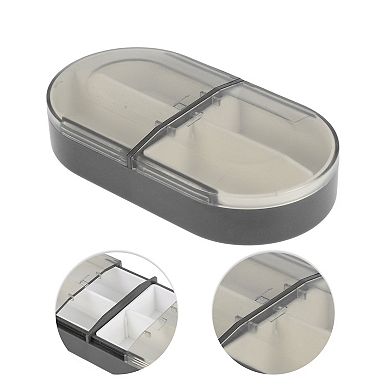 Detachable 4 Grids Push-Pull Pill Case for Travel 1 Pc