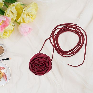 Elegant Rose Adjustable Choker Necklace for Women 1 Pc