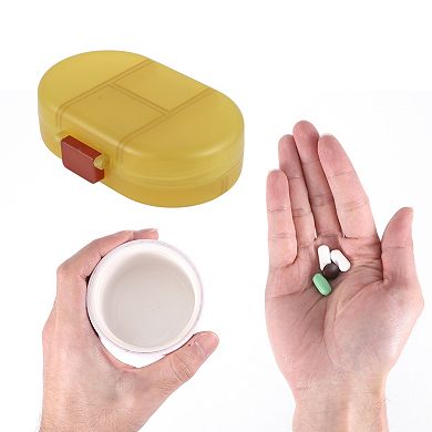 Lightweight 8 Grids Flip Up Double Layer Pill Case for Travel 1 Pc