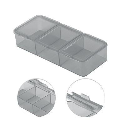 Durable 3 Compartment Pill Case for Travel 1 Pc