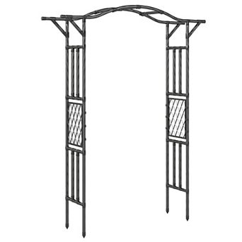 Outsunny Garden Arch, Garden Arch Trellis with Extended Top
