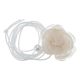 Rose Beaded Tie Choker Necklace 1 pc