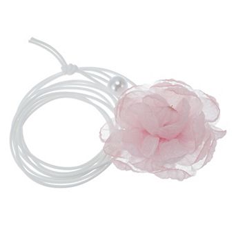 Rose Beaded Tie Choker Necklace 1 pc