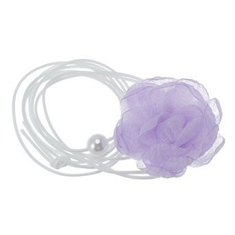 Rose Beaded Tie Choker Necklace 1 pc