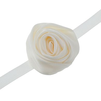 Satin Rose Tie Choker Necklace 1Pc