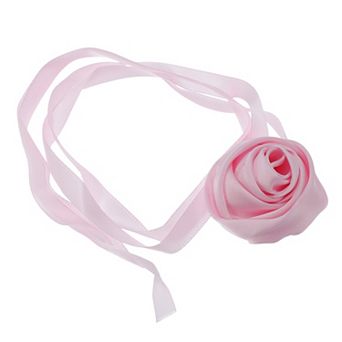 Satin Rose Tie Choker Necklace 1 pc