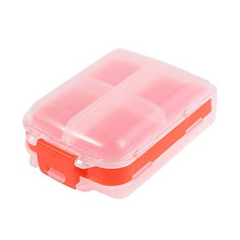 Lightweight 8 Grids 3 Fold Pill Case for Travel 1 pc