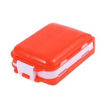Lightweight 8 Grids 3 Fold Pill Case for Travel 1 pc