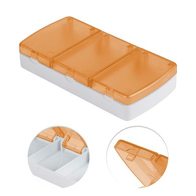 Durable 3 Grids Single Row Pill Case for Travel 1 Pc