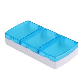 Durable 3 Grids Single Row Pill Case for Travel 1 pc