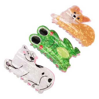 3 pc Fashion Cute Animals Hair Clips Hairdo Clip for Women